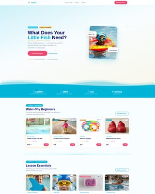 Kids Swimming Advanced Professional Website Template