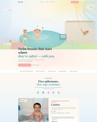 Kids Swimming Booking Website Template