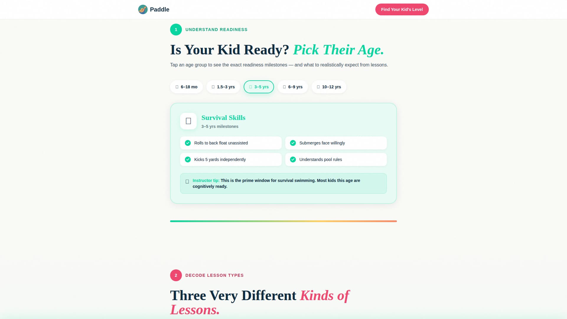 Kids Swimming Complete Professional Website Template