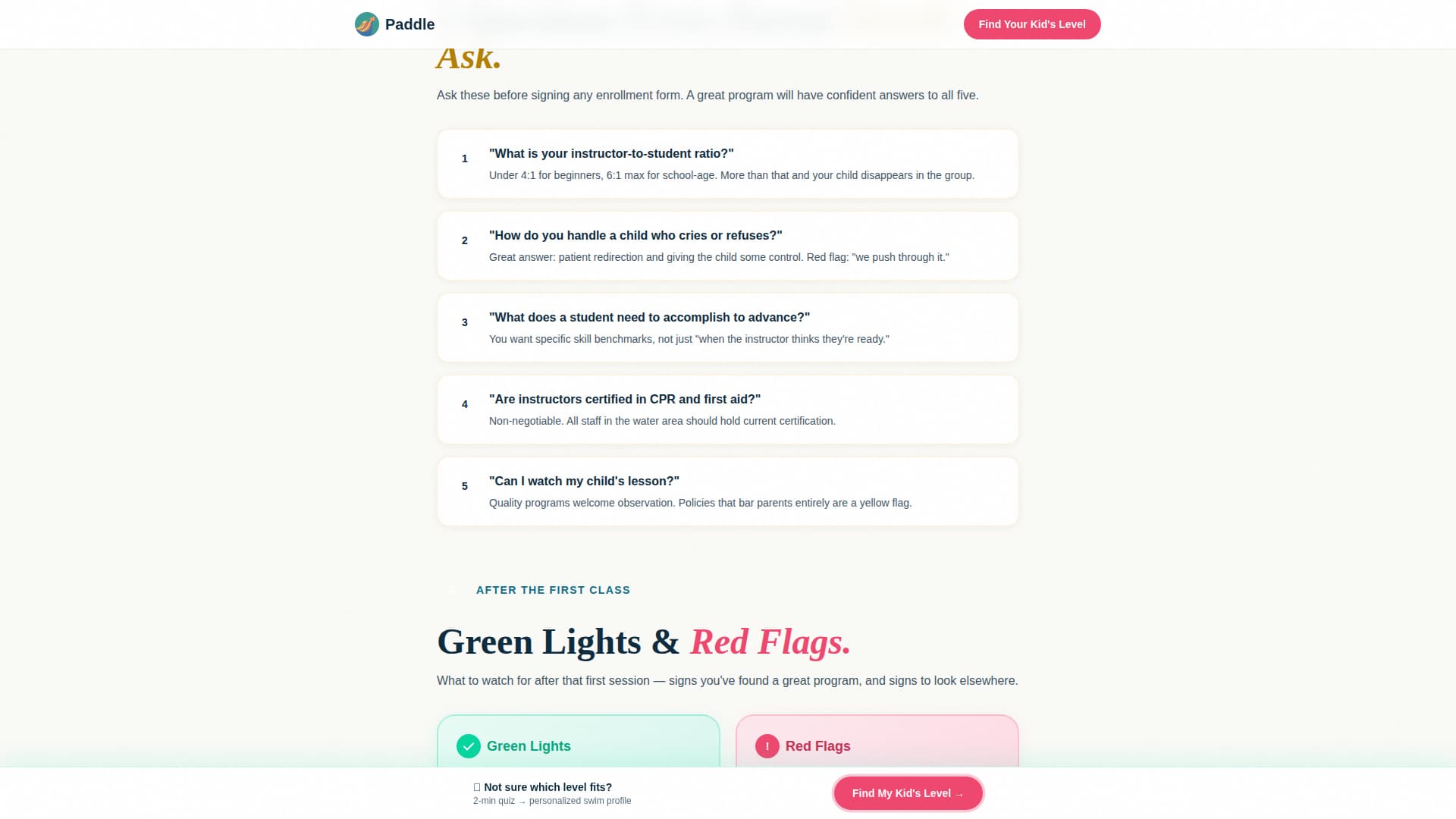 Kids Swimming Complete Professional Website Template