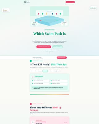 Kids Swimming Complete Professional Website Template