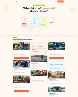Rally - Playful Tennis Coach Landing Page Template