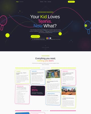 Rally — Competitive Racquet Sports Landing Page Template