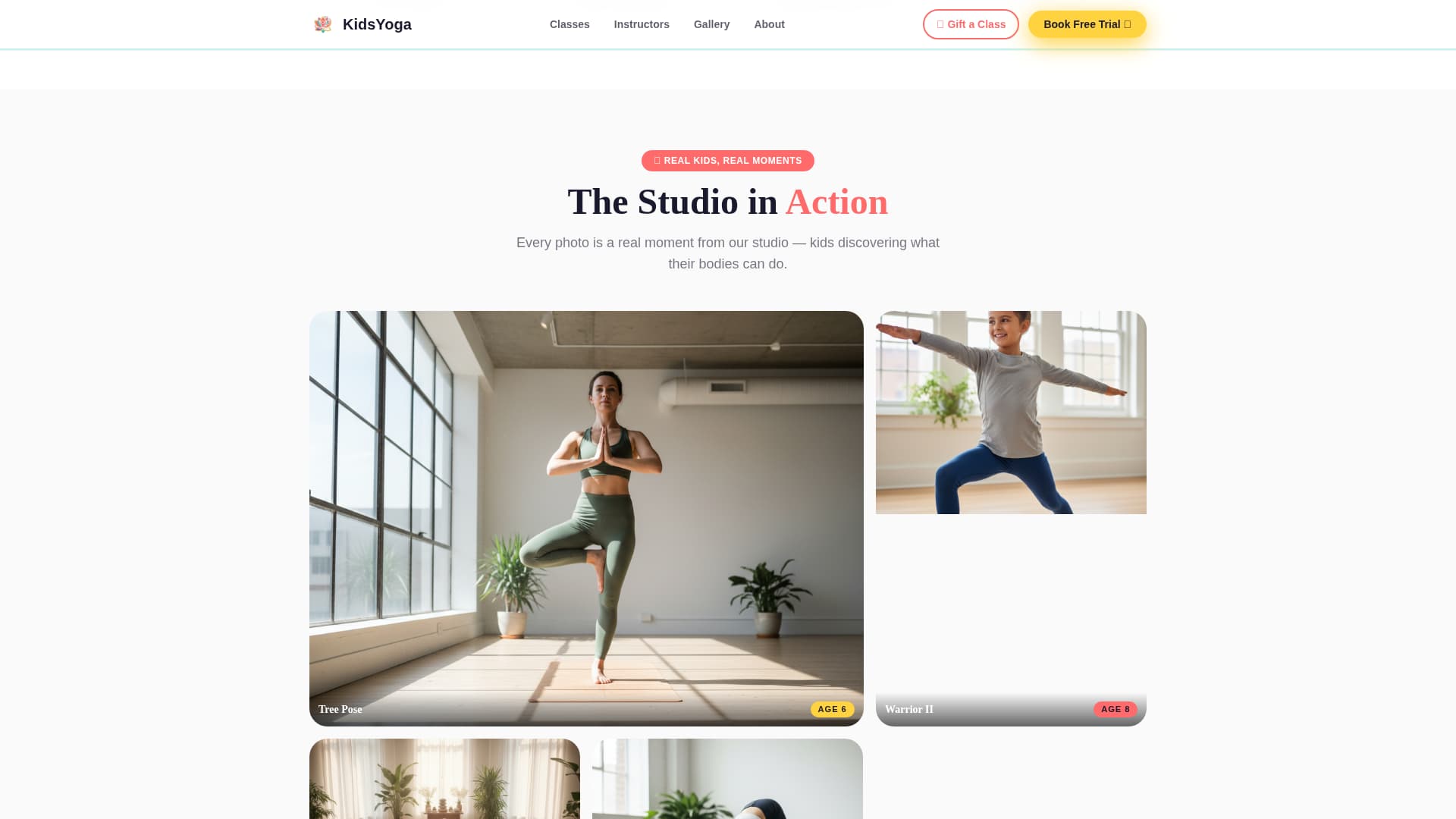Namaste - Joyful Kids Yoga Landing Page Template