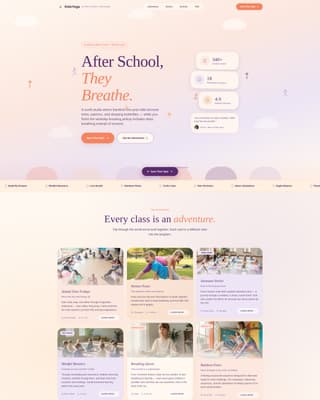 Namaste - Nurturing Kids Yoga Landing Page Template