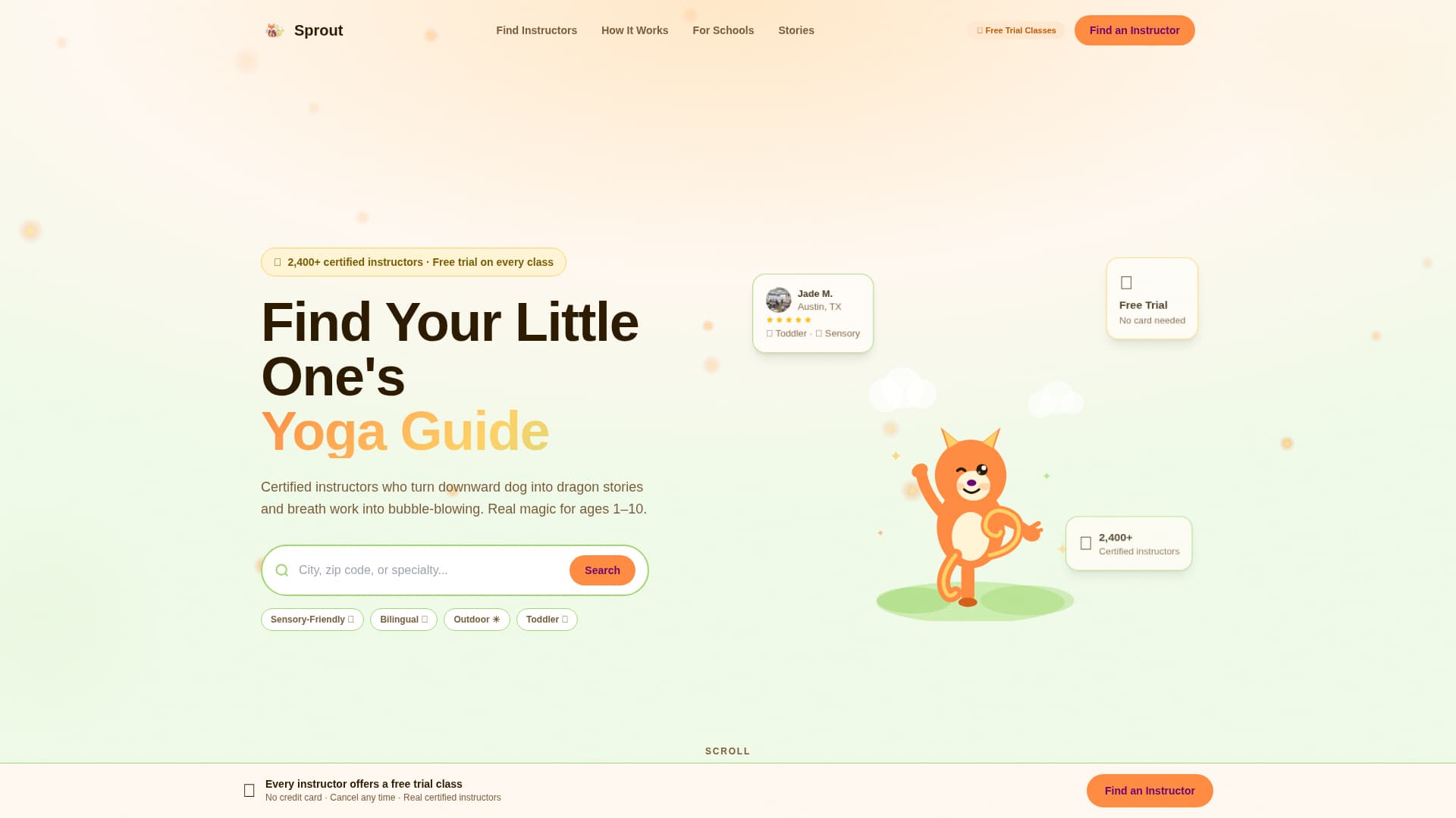 Kids - High Converting Yoga Landing Page Template