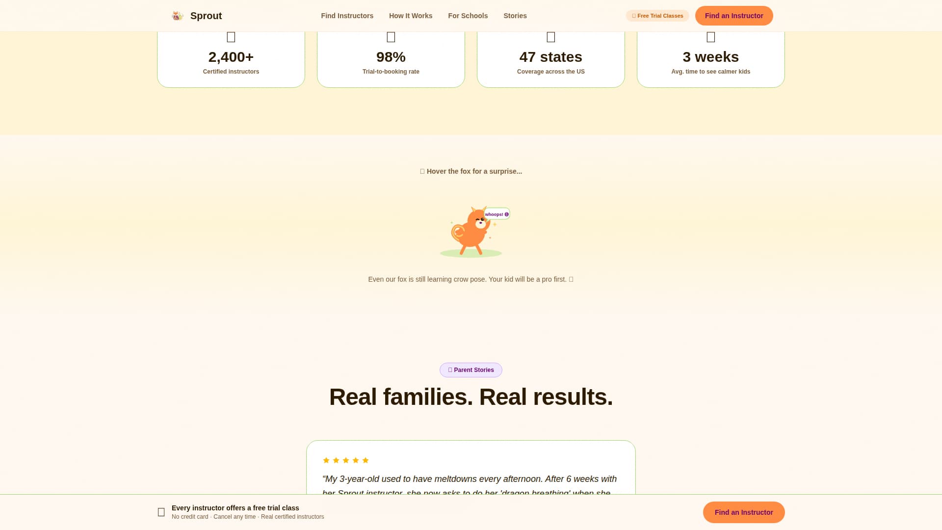 Kids - High Converting Yoga Landing Page Template