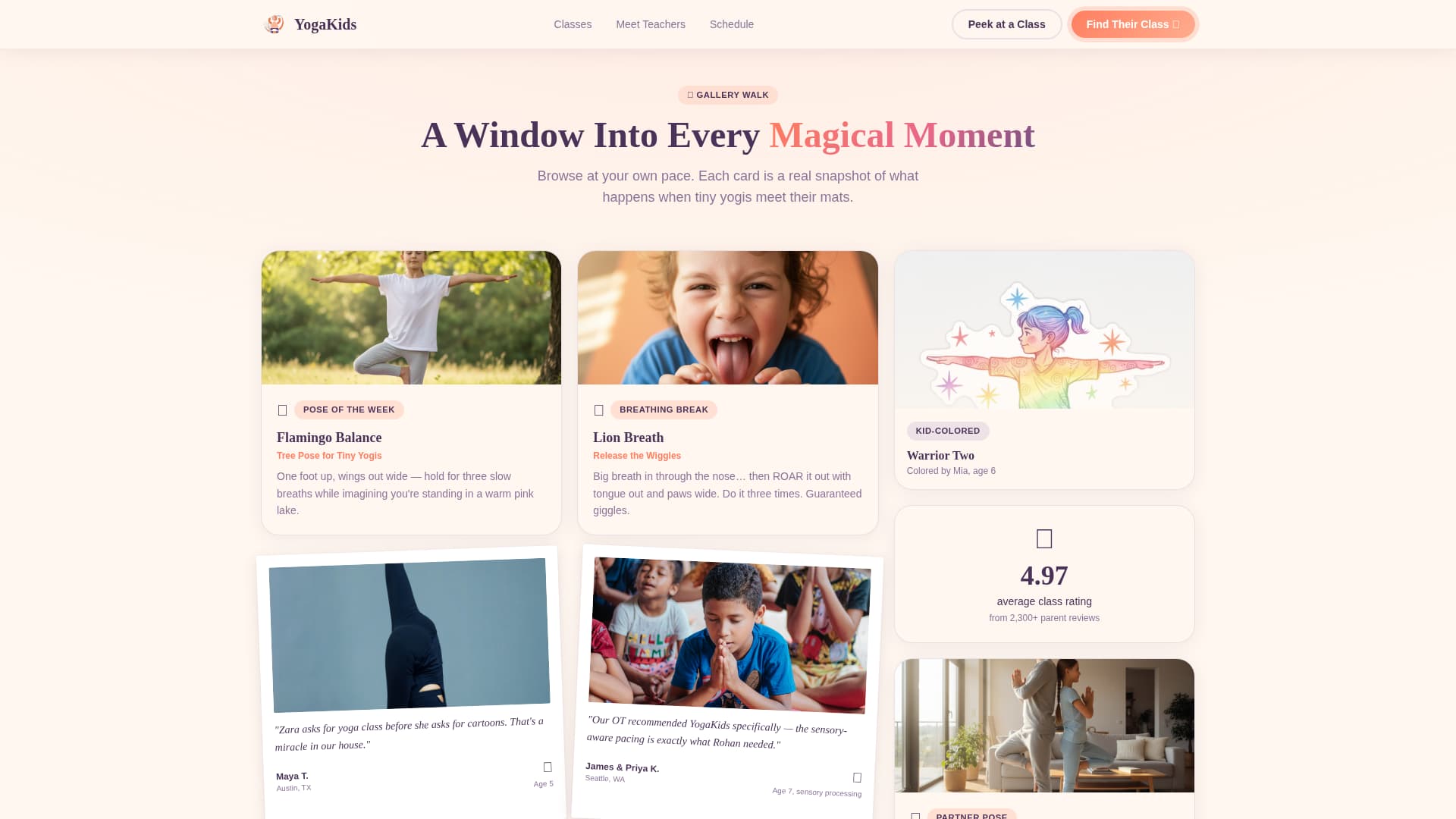 Namaste - Playful Kids Yoga Landing Page Template