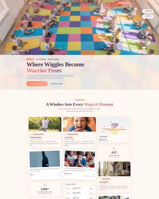 Namaste - Playful Kids Yoga Landing Page Template