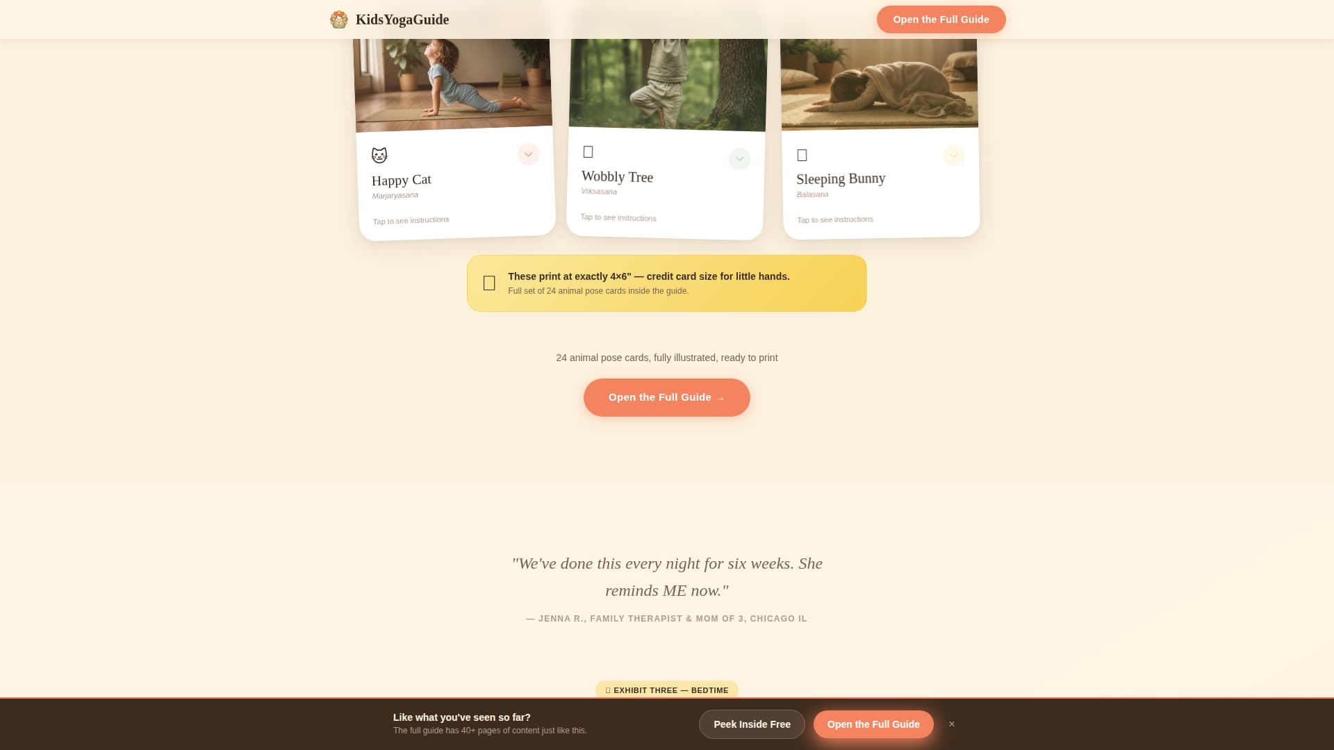 Namaste — Peaceful Children's Yoga Landing Page Template