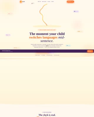 Speak - Vibrant Kids Language Landing Page Template