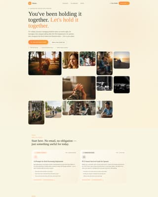 Muster - Heartfelt Military Family Landing Page Template
