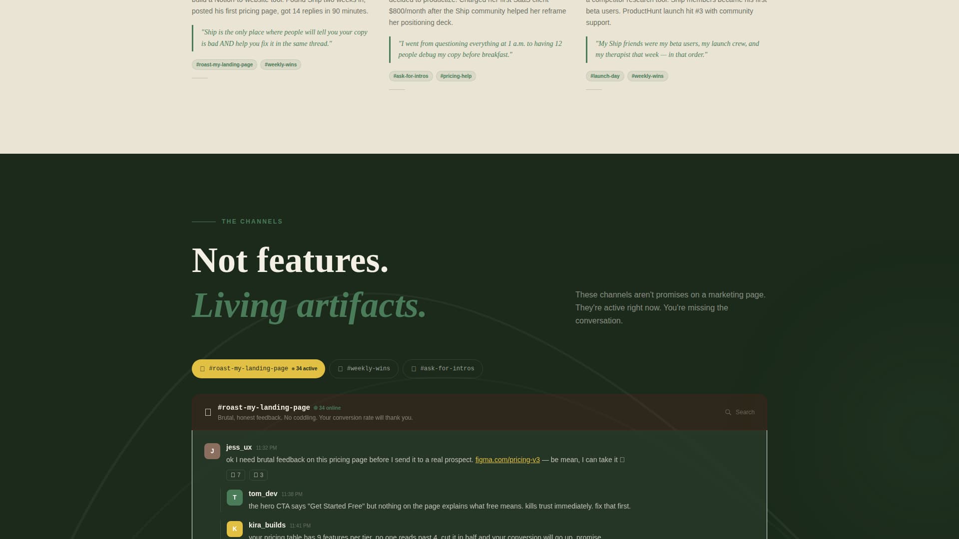 Ship - Thriving Founders Landing Page Template