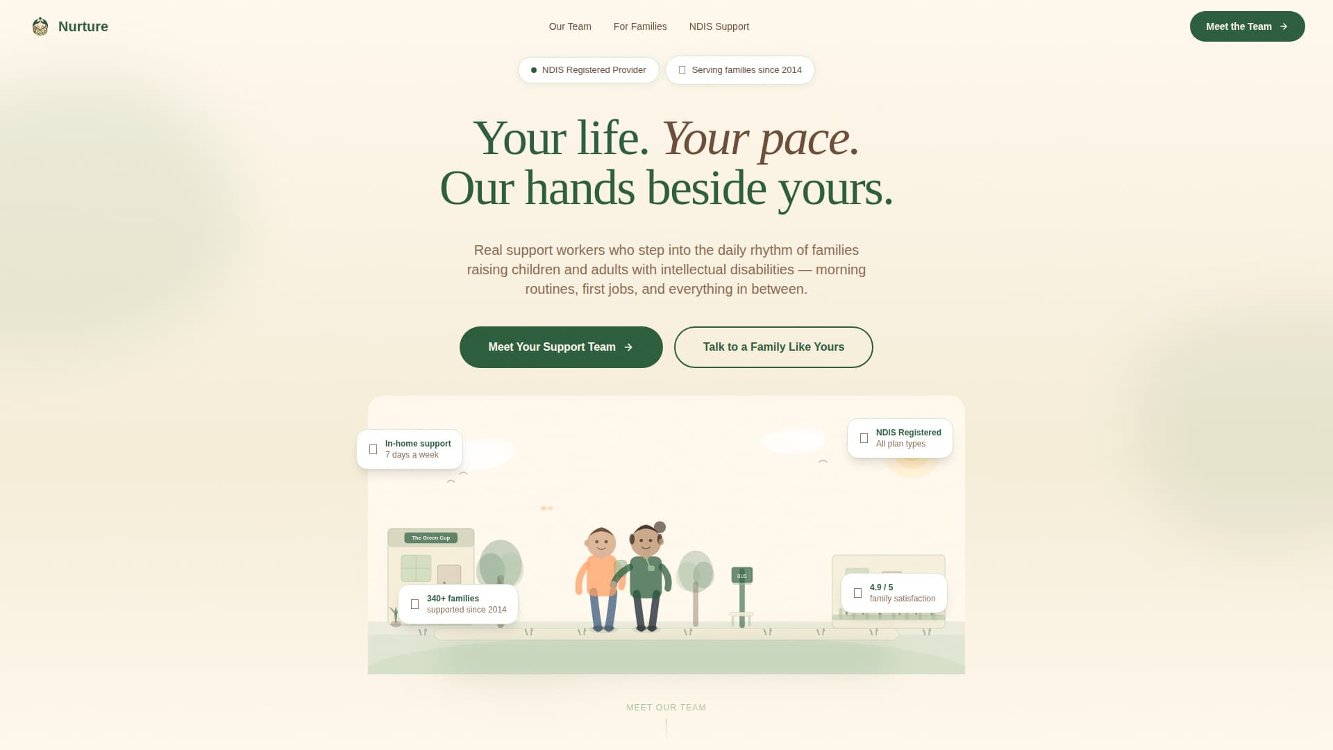 Nurture - Trusted Disabilitysupport Landing Page Template