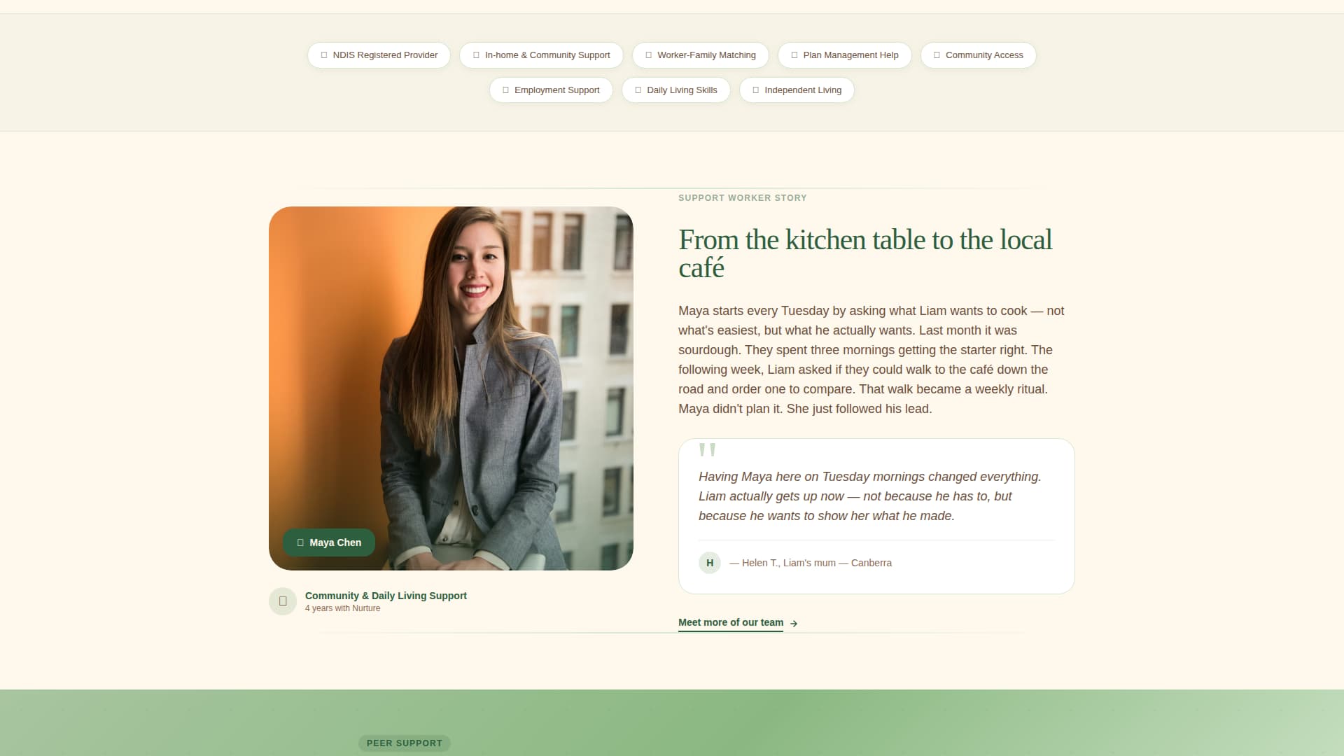 Nurture - Trusted Disabilitysupport Landing Page Template