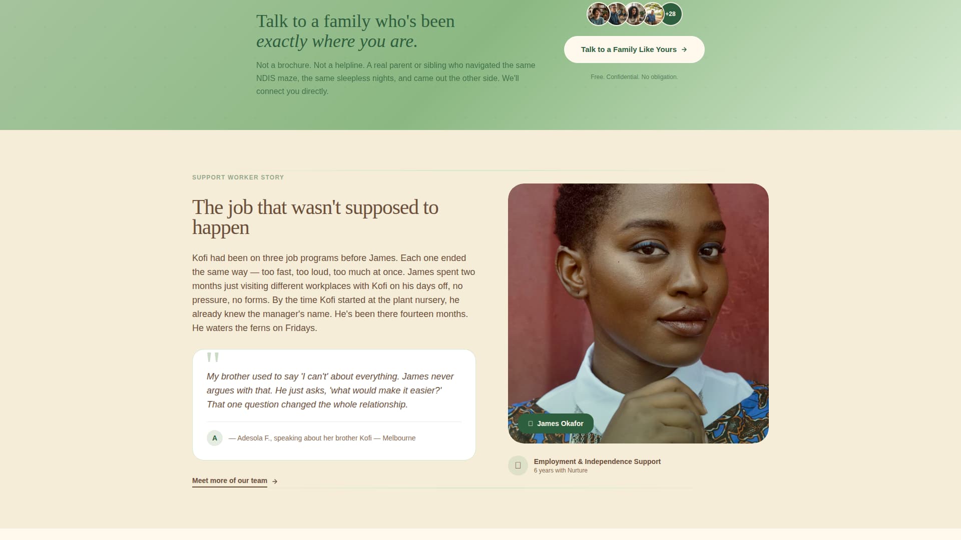 Nurture - Trusted Disabilitysupport Landing Page Template
