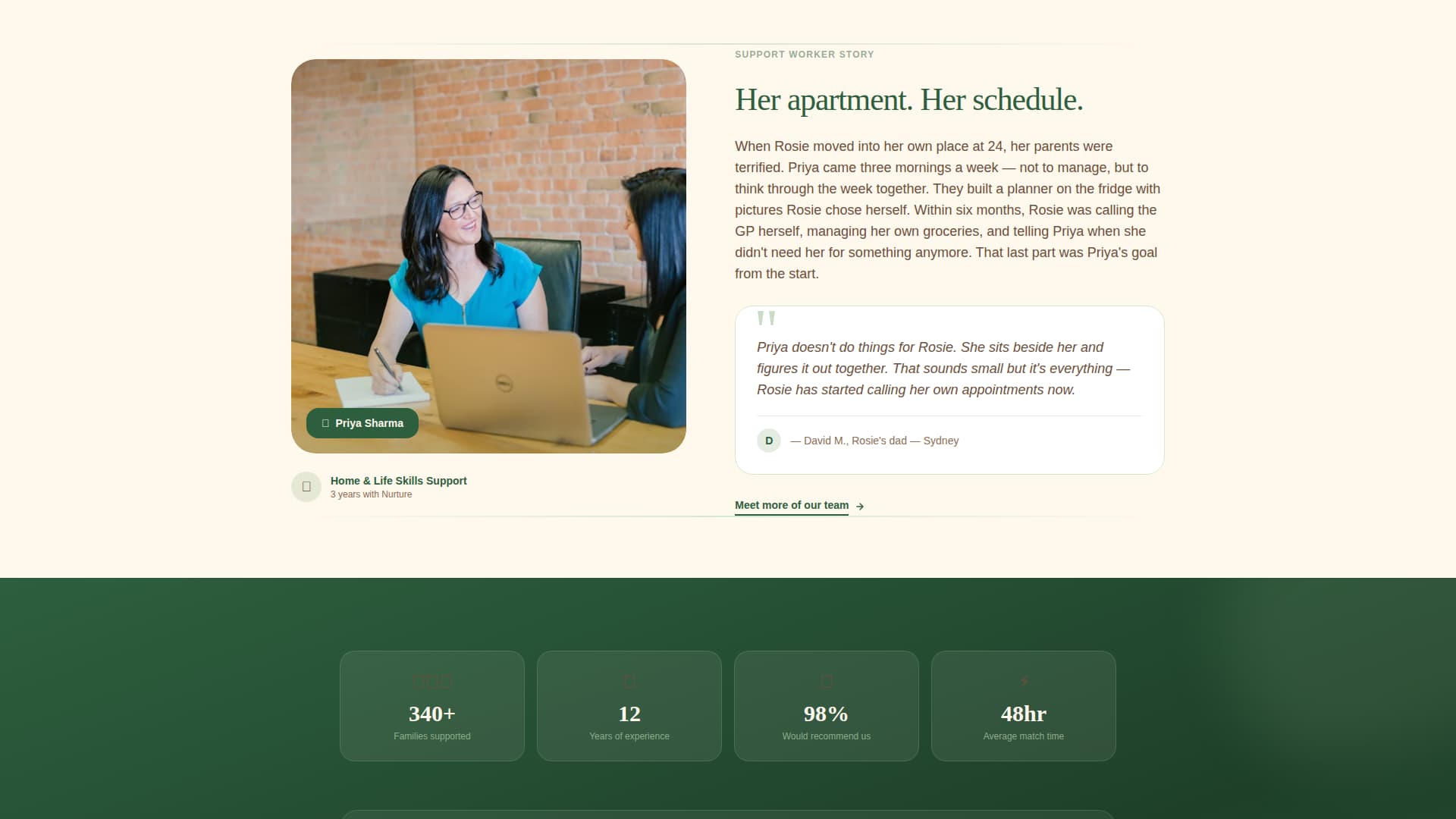 Nurture - Trusted Disabilitysupport Landing Page Template