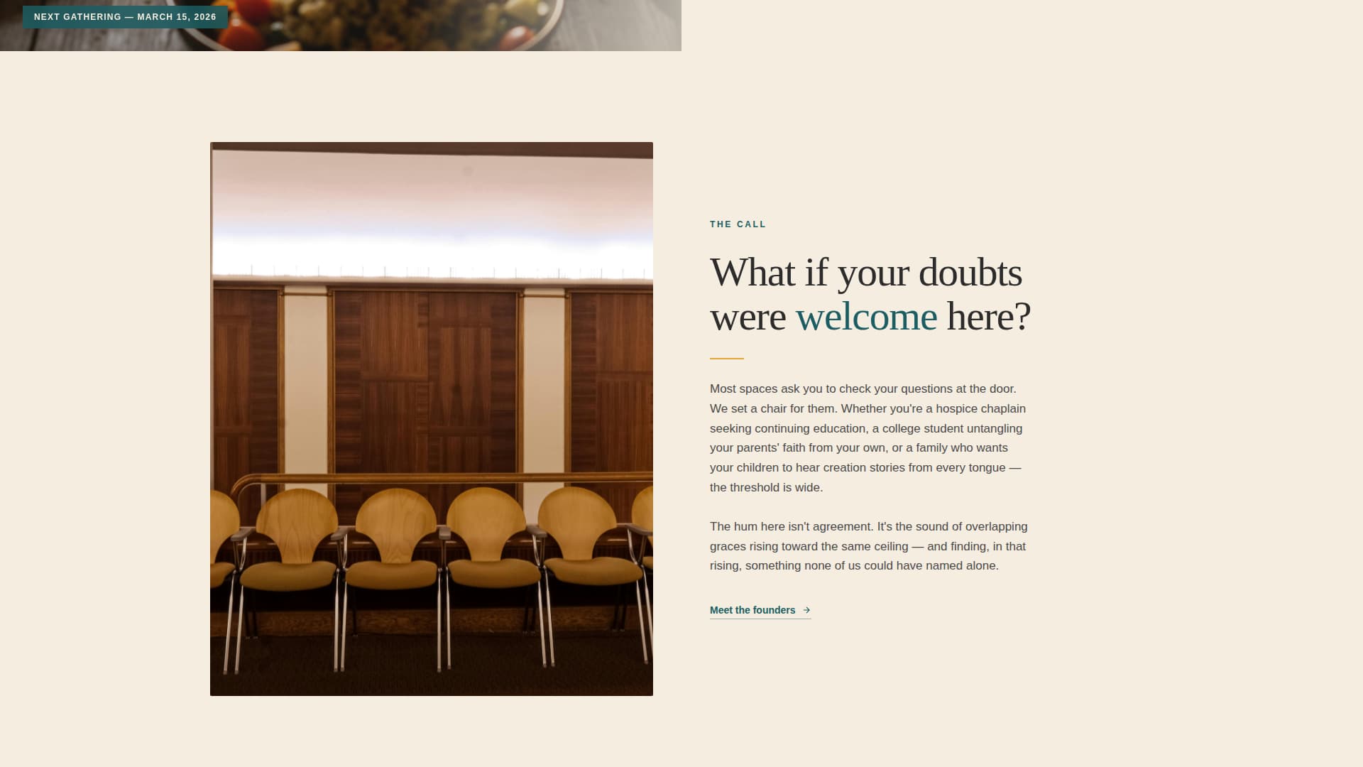 Gather - Welcoming Interfaith Landing Page Template