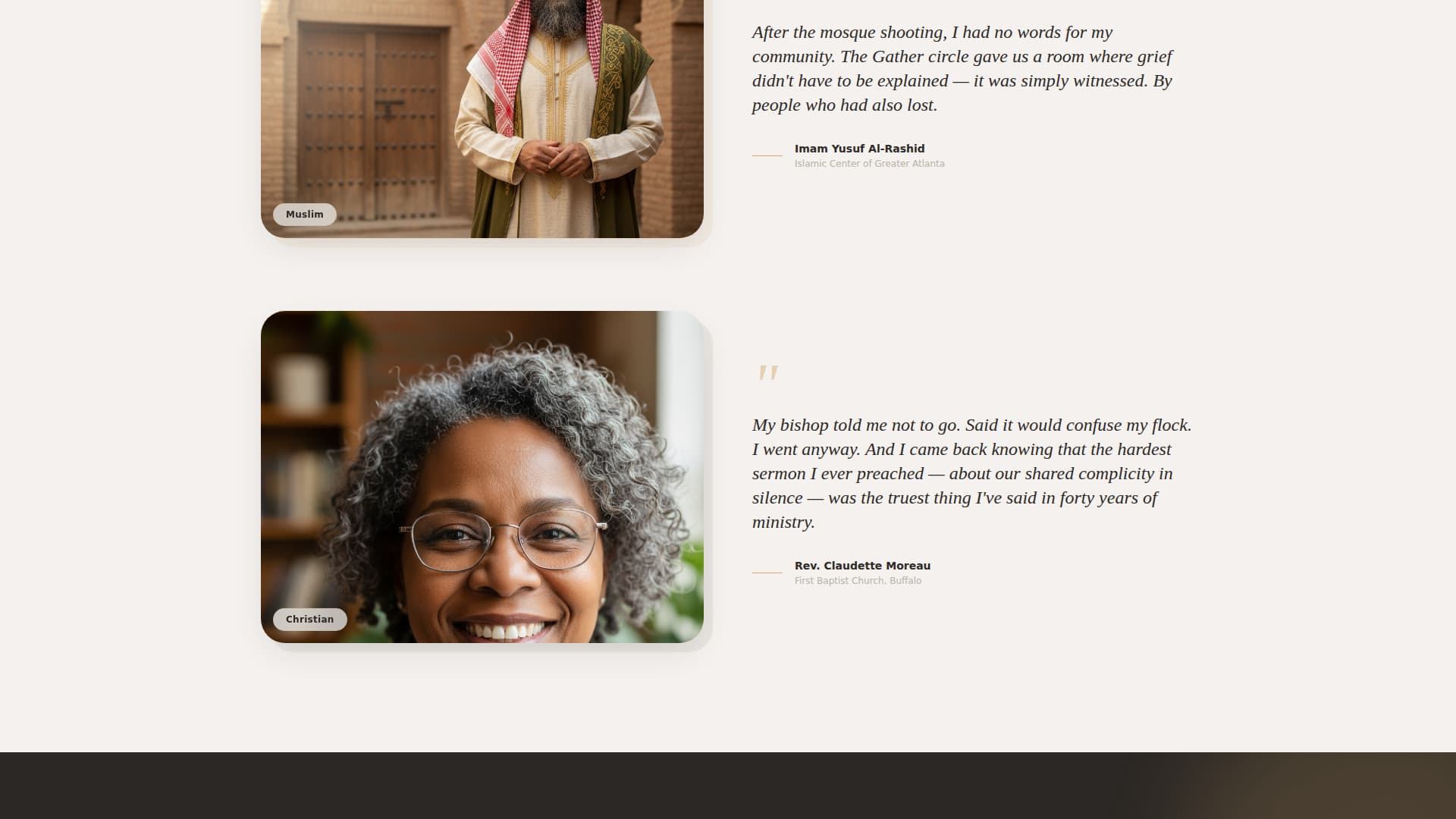 Gather - Healing Interfaith Landing Page Template