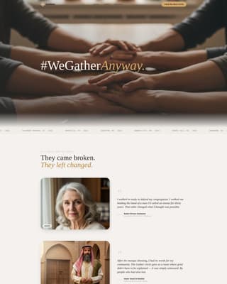 Gather - Healing Interfaith Landing Page Template