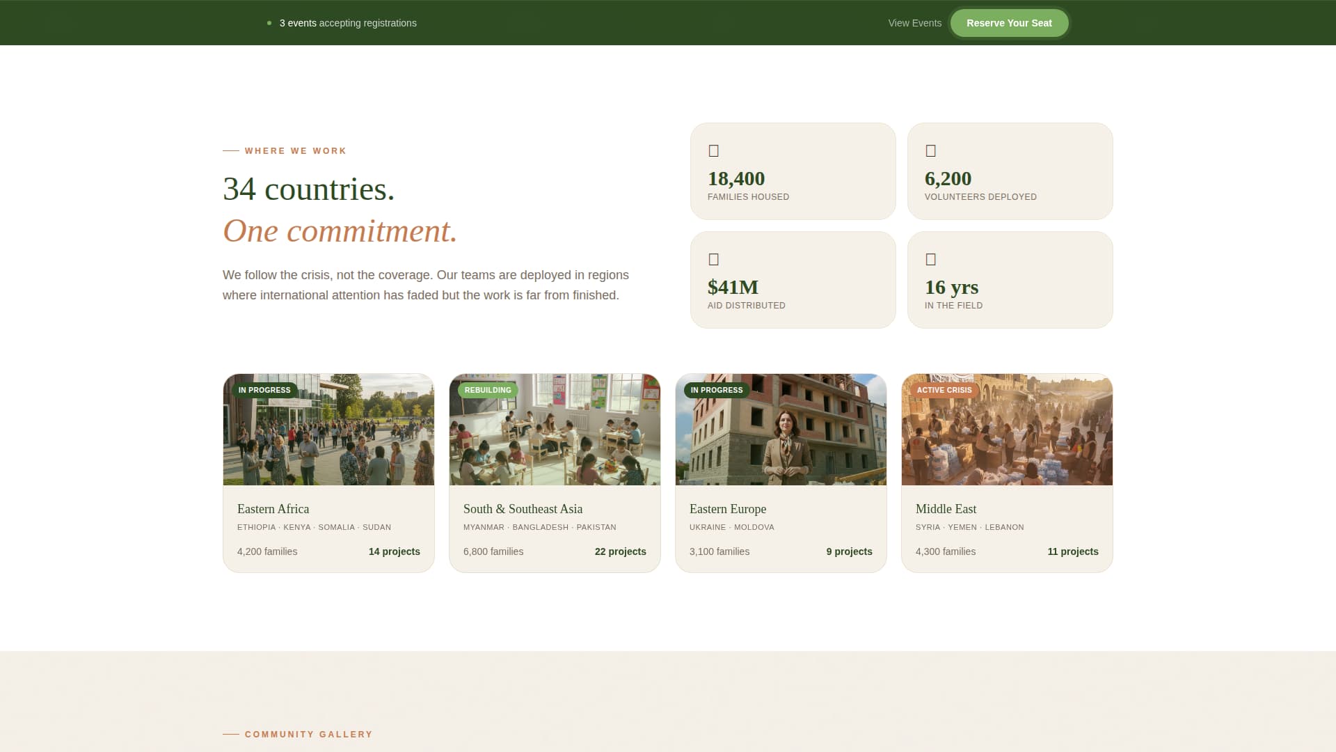 Shelter - Heartfelt Relief Landing Page Template