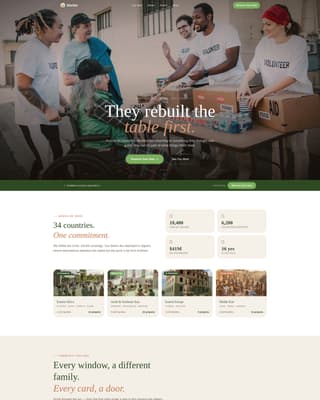 Shelter - Heartfelt Relief Landing Page Template