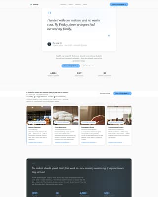 Hearth - Warm Internationalstudent Landing Page Template