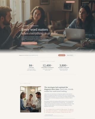 Bridge - Compassionate Interpretation Landing Page Template