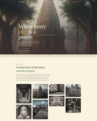 Ahimsa - Natureinspired Temple Landing Page Template