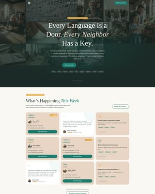 Lingua - Vibrant Exchange Landing Page Template