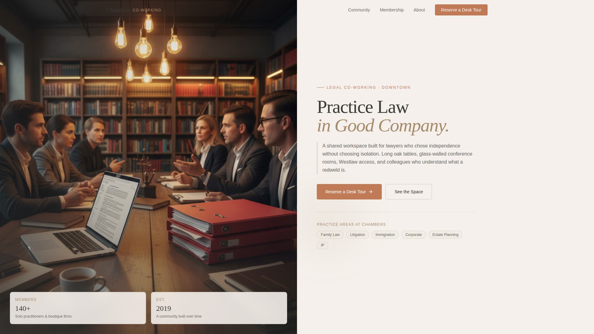 Chambers - Trusted Lawyers Landing Page Template