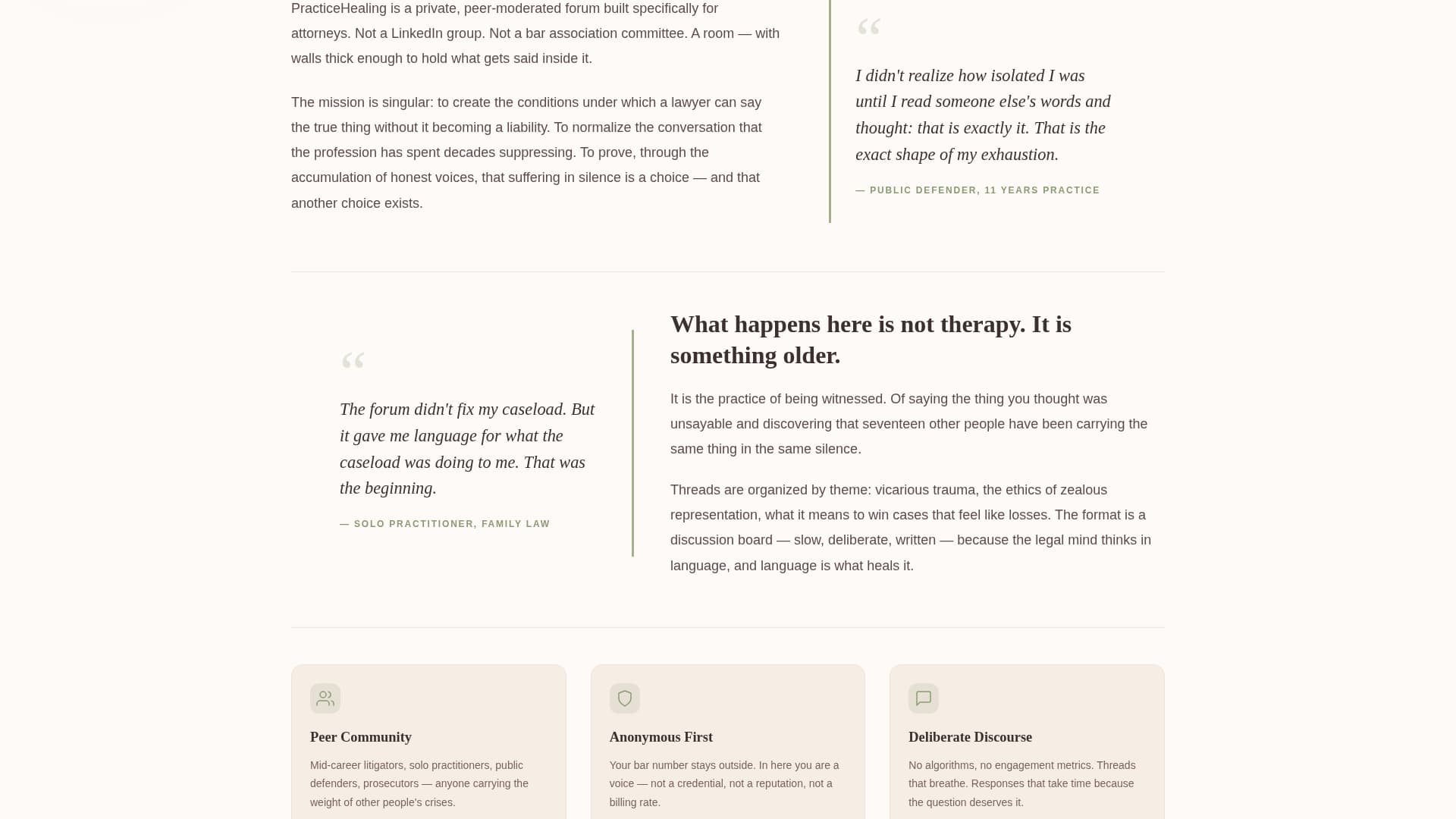 Practicehealing - Restorative Lawyers Landing Page Template