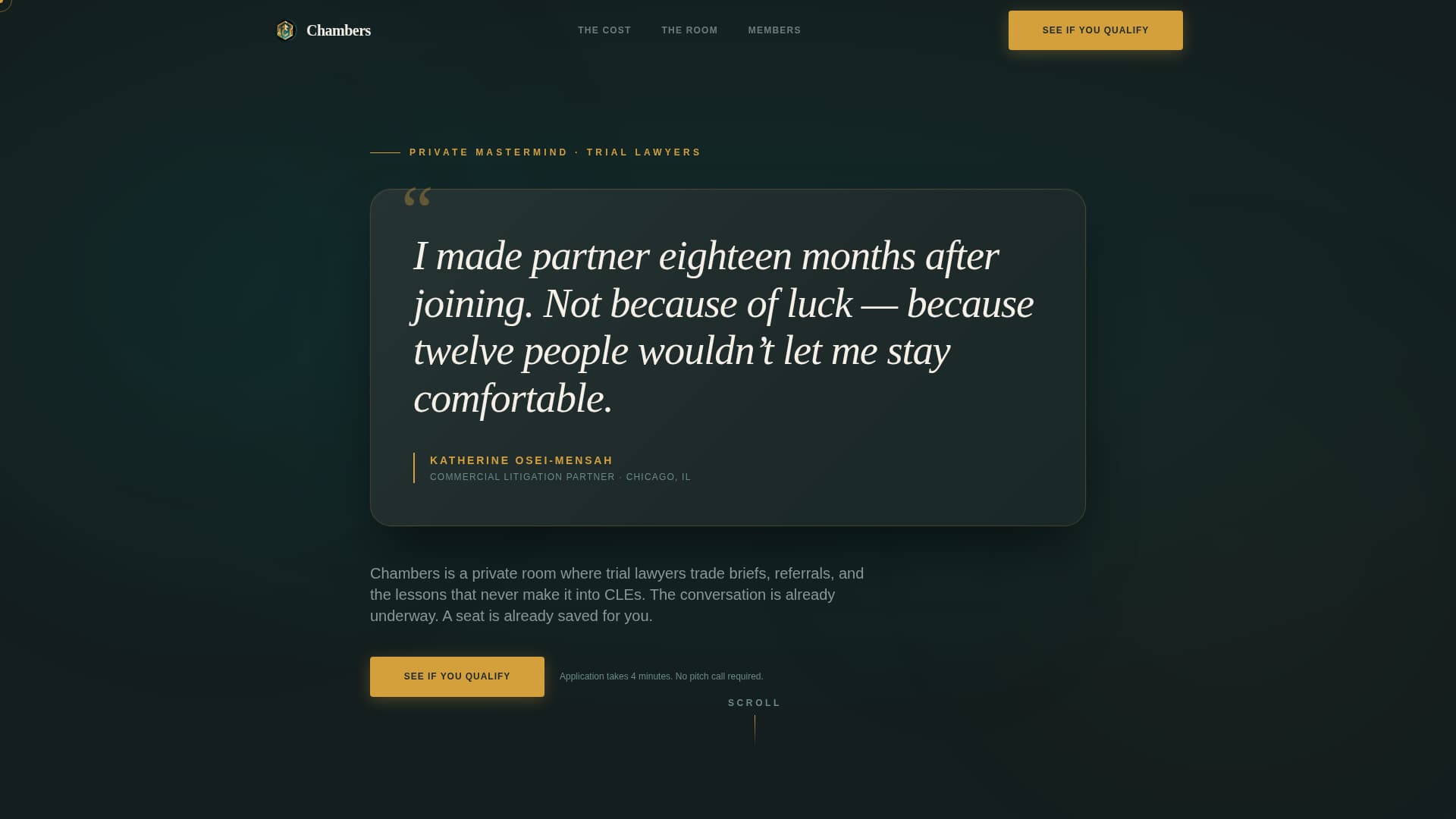 Chambers - Elite Lawyers Landing Page Template