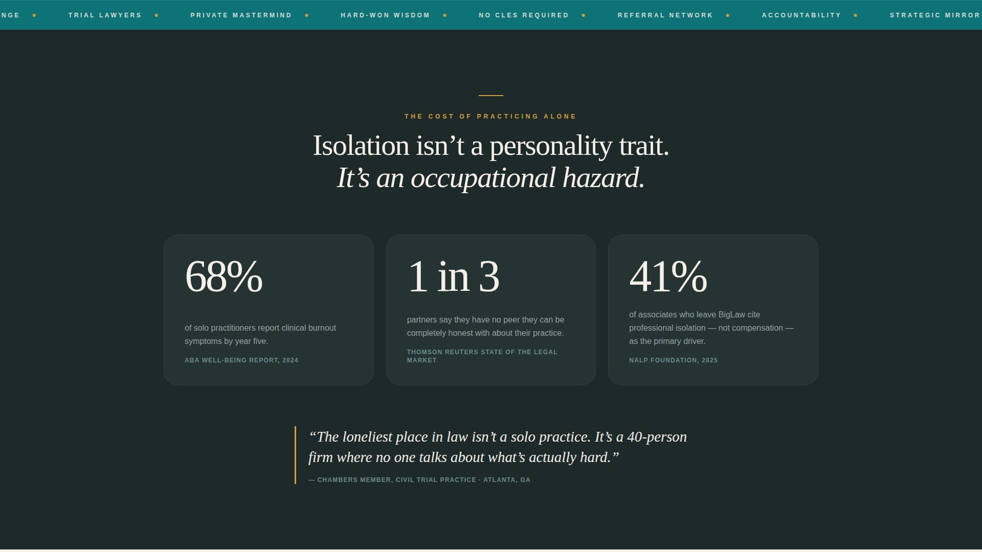 Chambers - Elite Lawyers Landing Page Template