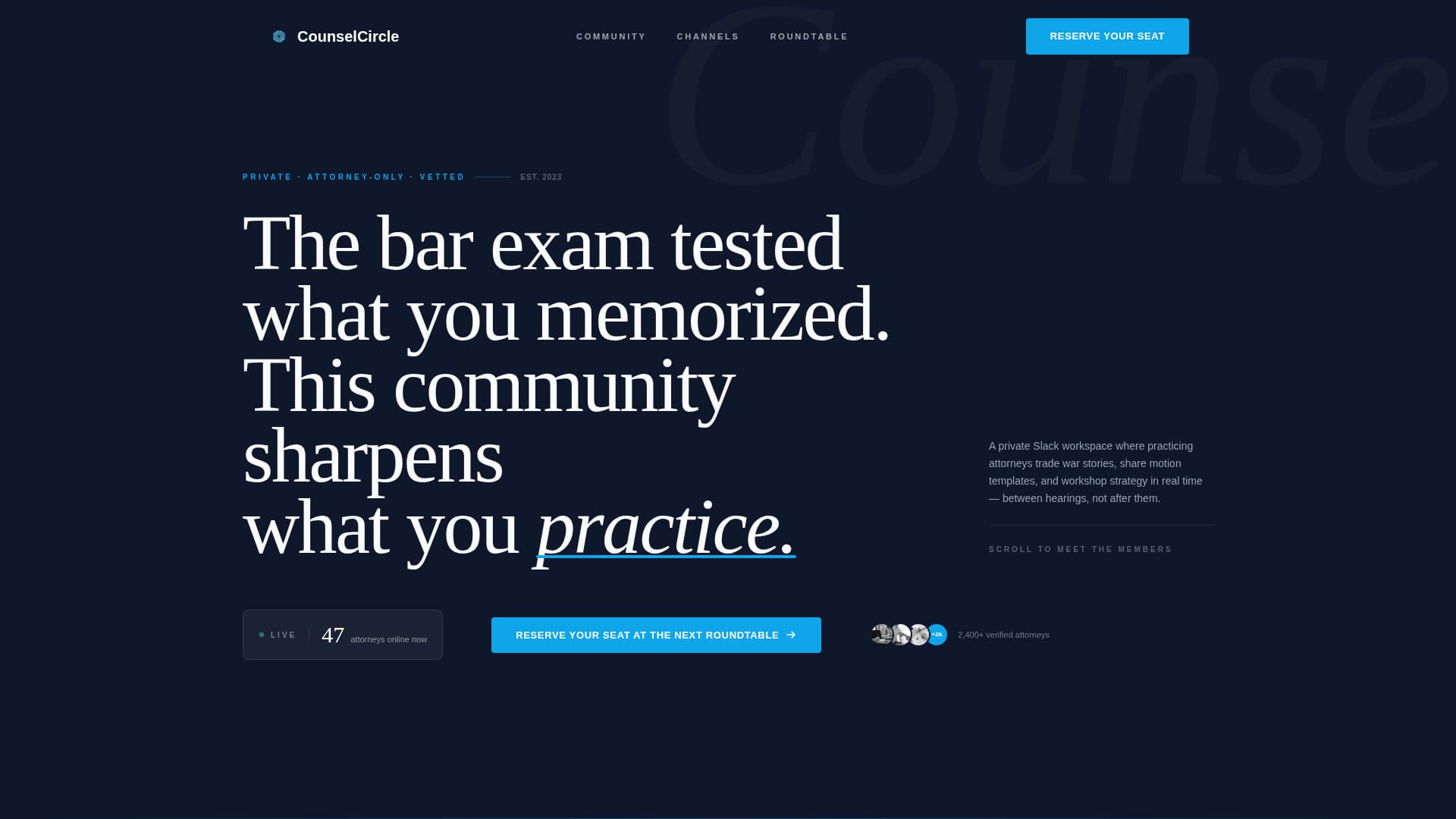 Counselcircle - Authoritative Lawyerscommunity Landing Page Template