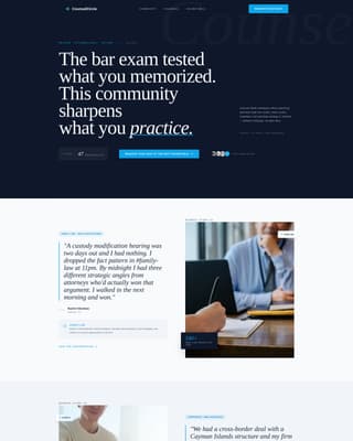 Counselcircle - Authoritative Lawyerscommunity Landing Page Template