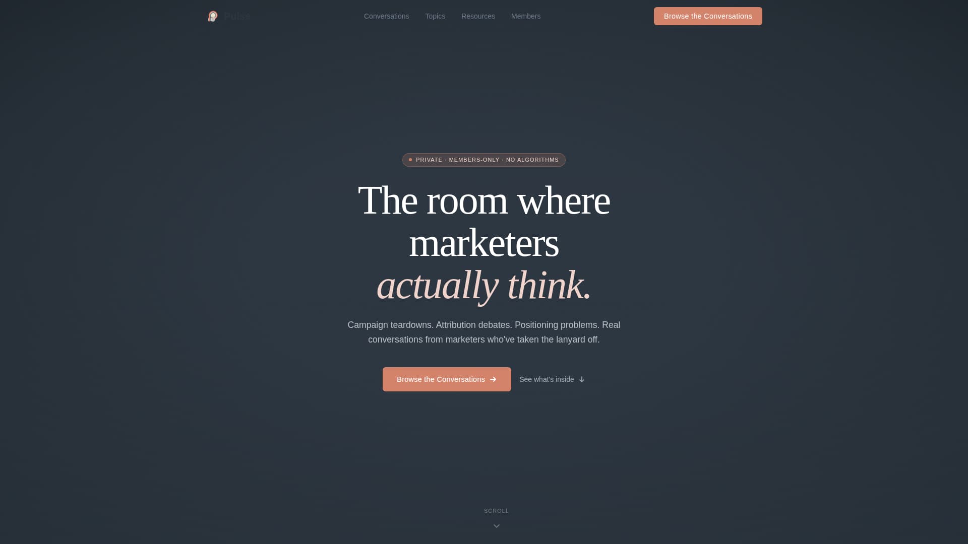Pulse - Insightful Marketers Landing Page Template