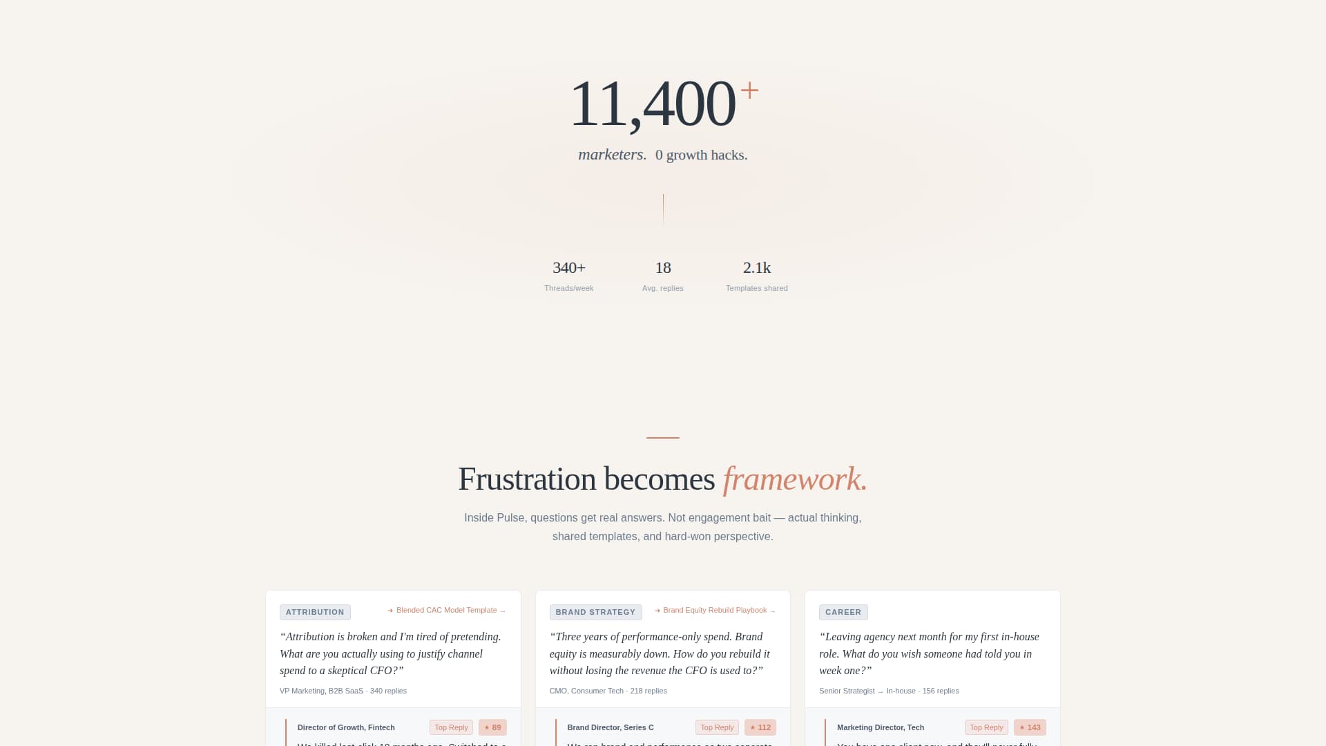 Pulse - Insightful Marketers Landing Page Template