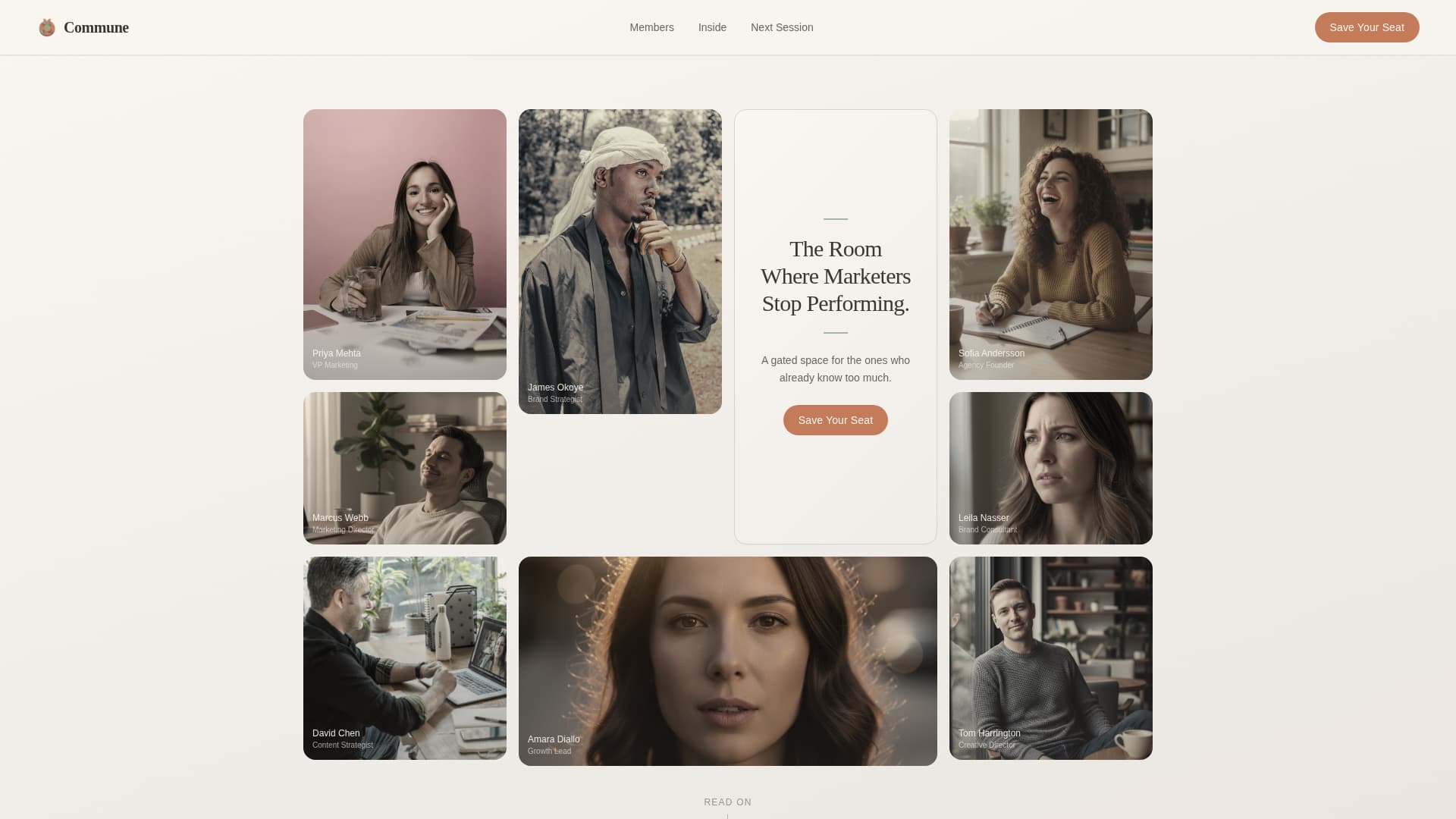 Commune - Restorative Marketers Landing Page Template