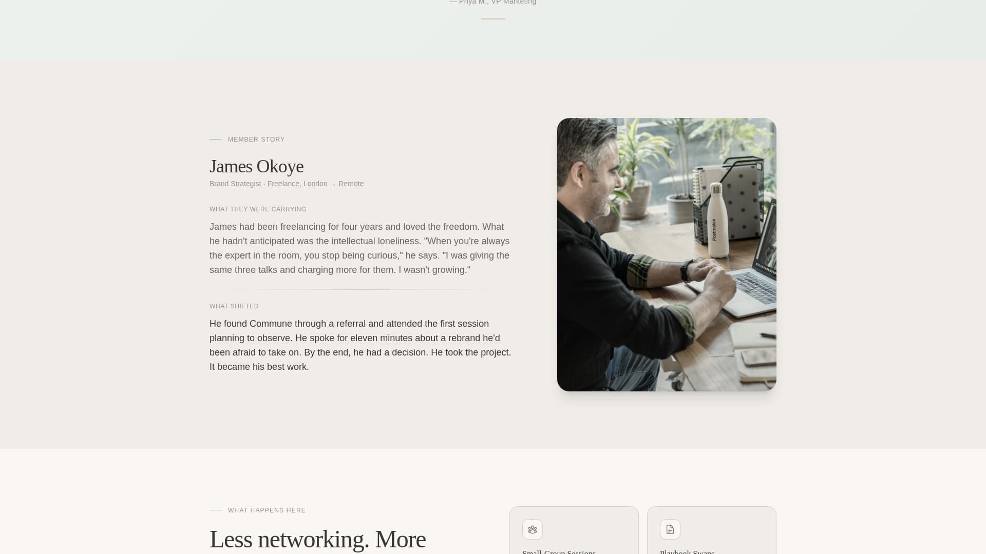 Commune - Restorative Marketers Landing Page Template