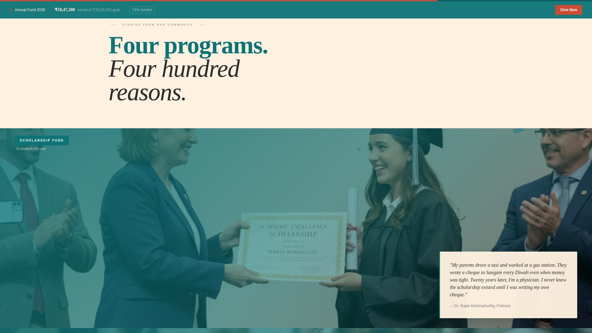 Sangam - Heartfelt Cultural Landing Page Template