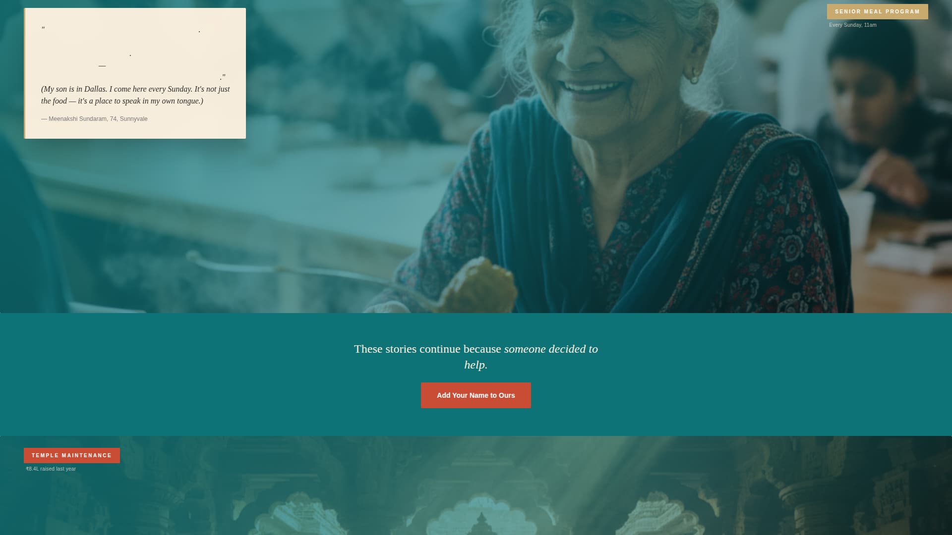 Sangam - Heartfelt Cultural Landing Page Template