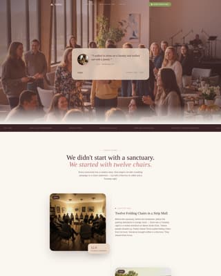 Gather - Inspiring Megachurch Landing Page Template