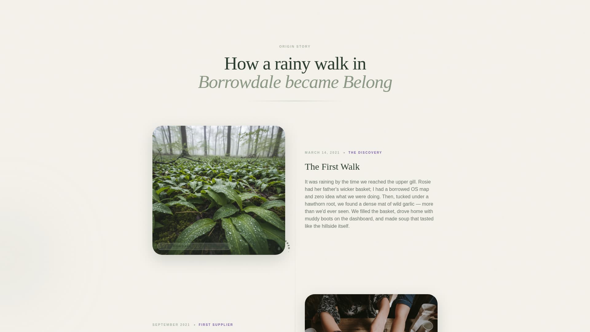 Belong - Enchanting Forager Landing Page Template