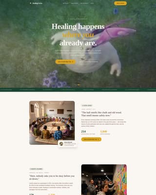 Breathe - Healing Community Landing Page Template