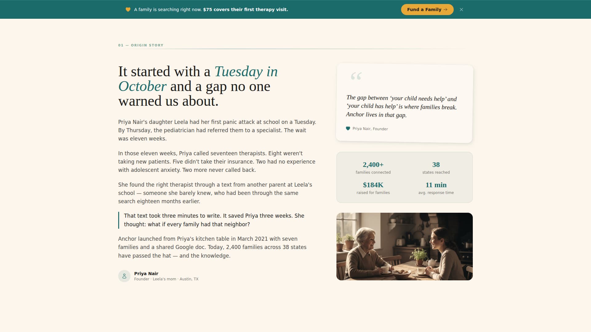 Anchor - Compassionate Nonprofit Landing Page Template