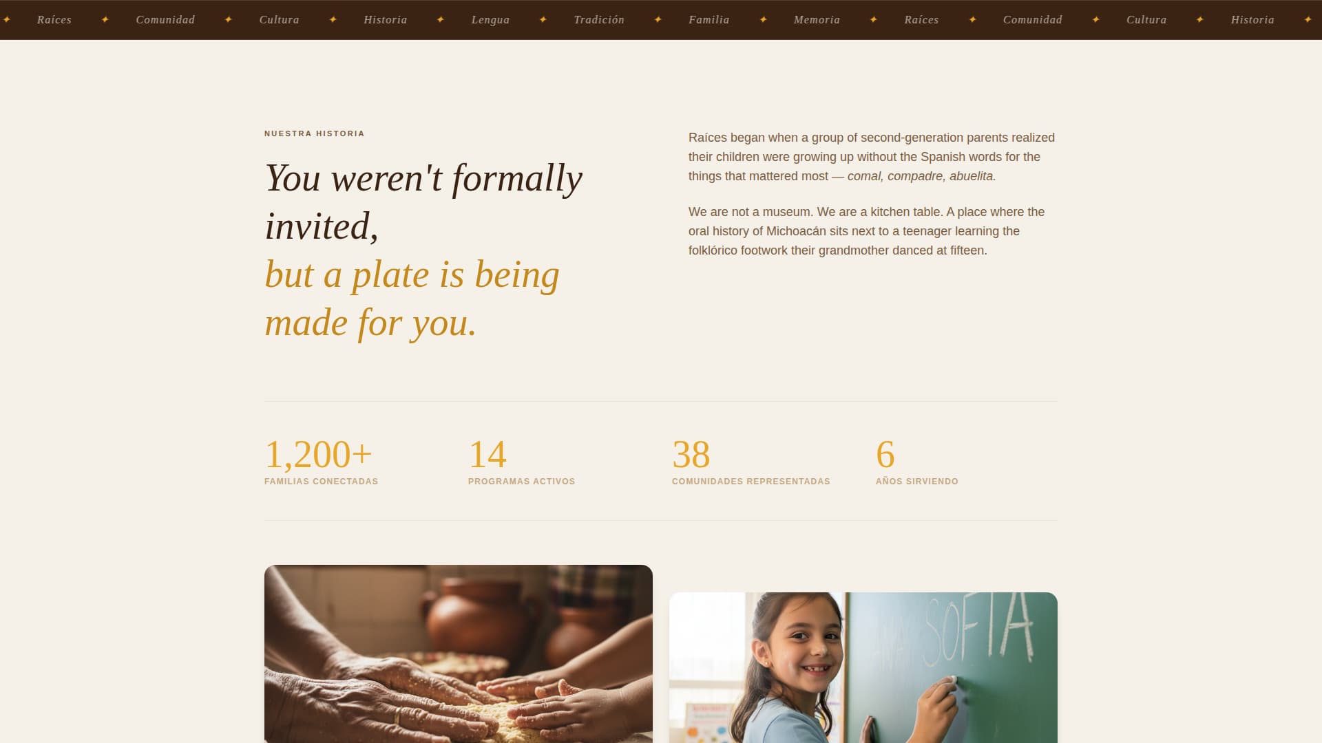 Races - Heartfelt Heritage Landing Page Template