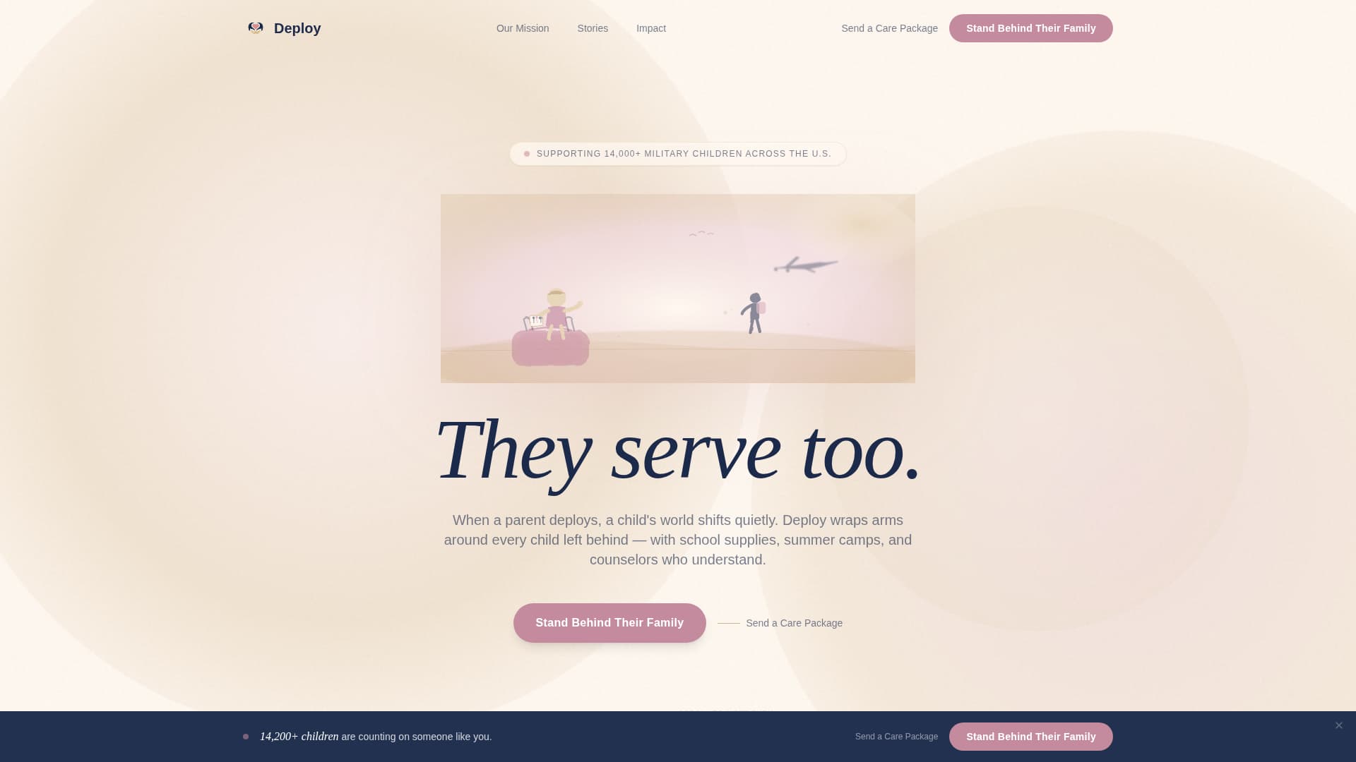 Deploy - Heartfelt Militarychildren Landing Page Template