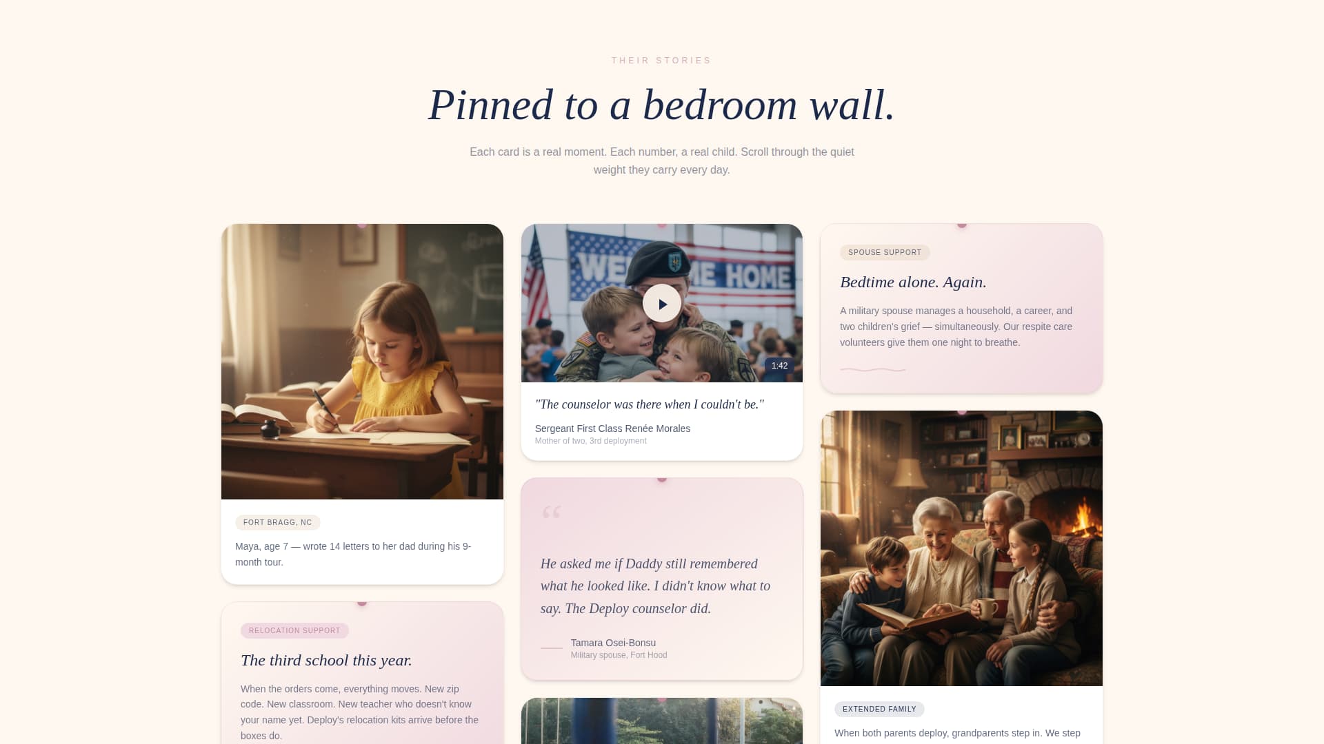 Deploy - Heartfelt Militarychildren Landing Page Template