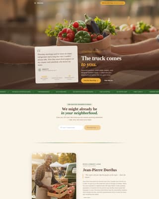 Harvest - Nourishing Mobilepantry Landing Page Template